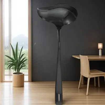 1 قطعة حساء منقار البط الفولاذ المقاوم للصدأ مقبض طويل أدوات المائدة المطبخ صلصة إناء/ قدر أدوات المائدة المنزلية ارتداء مقاومة السلس #6