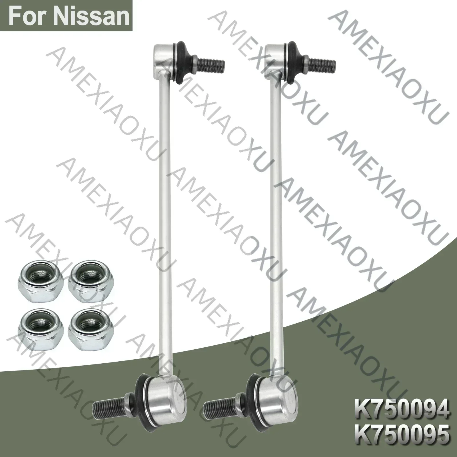 

Pair Front Stabilizer Sway Bar End Links Stabiliser Anti Roll Drop for Nissan Altima Maxima Murano Rogue 54668JA000 546681AA0A