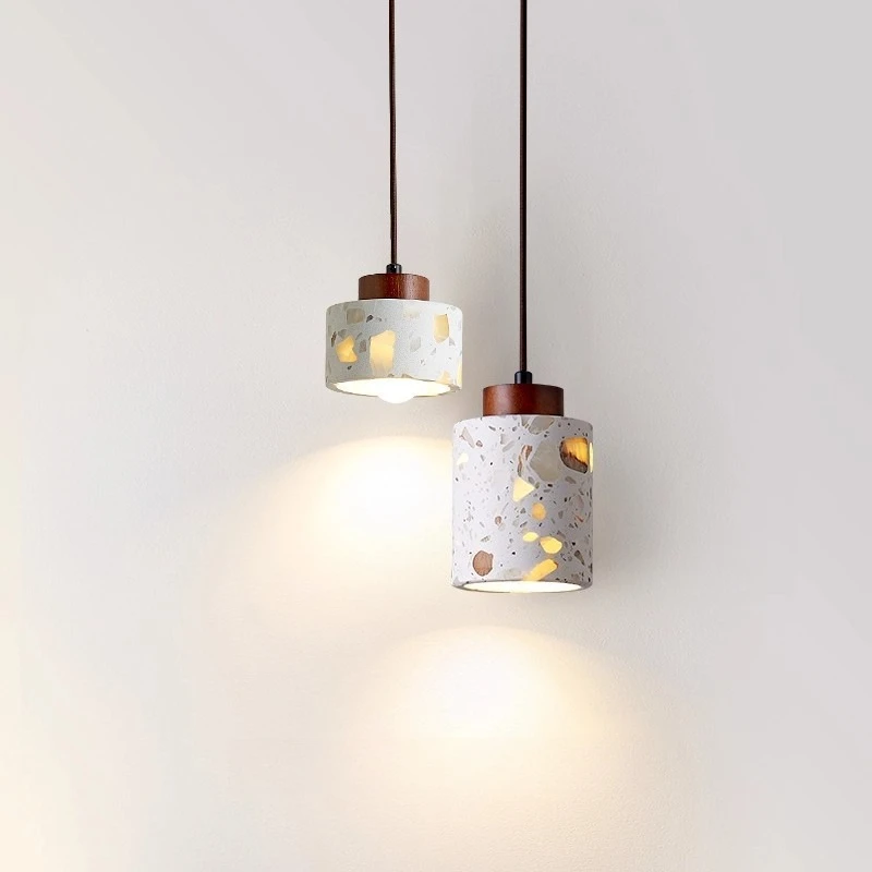 

Japanese Natural Yellow Stone Led Pendant Light Droplight Wabi Sabi Travertine Nordic Bedside Restaurant Decoration Pendant Lamp