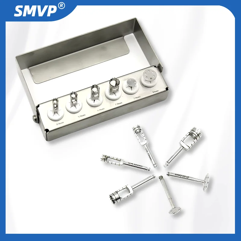 

6Pcs Osteotomy Bone Expansion Kit Dental Surgical Saw Blade Trephine Bur Pioneer Drill Dental Instruments