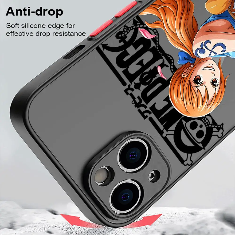 One Pieces Anime Phone Case for Apple iPhone 13 14 Plus 15 Pro Max 11 Pro 12 Mini XR 8 SE 7 6S XS MAX Matte Shockproof Cover image 4