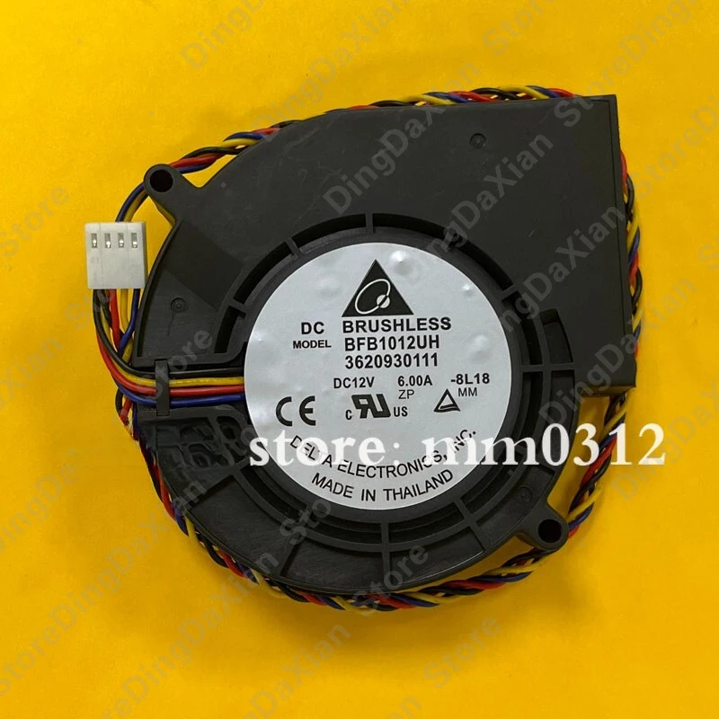 D+ 1PCS For Delta BFB1012UH 12V 6.0A 10CM 4-Pin High Power Blower Turbo Cooling Fan 9733 97×97×33mm