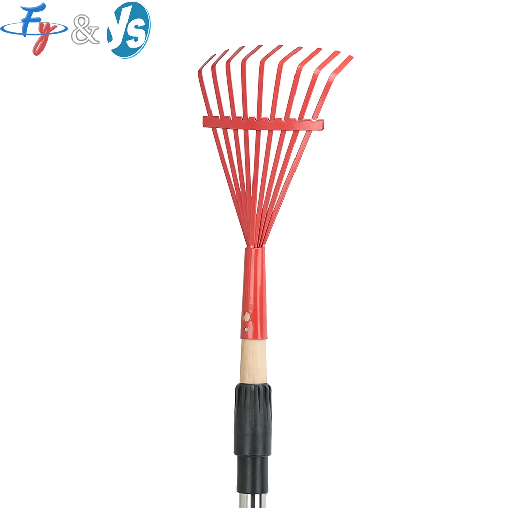 Handheld 9 Tooth Garden Rake Head Metal Tines Leaf Remover Loosening Rake For Yard Lawn Soil Cultivation Gardening Supplies