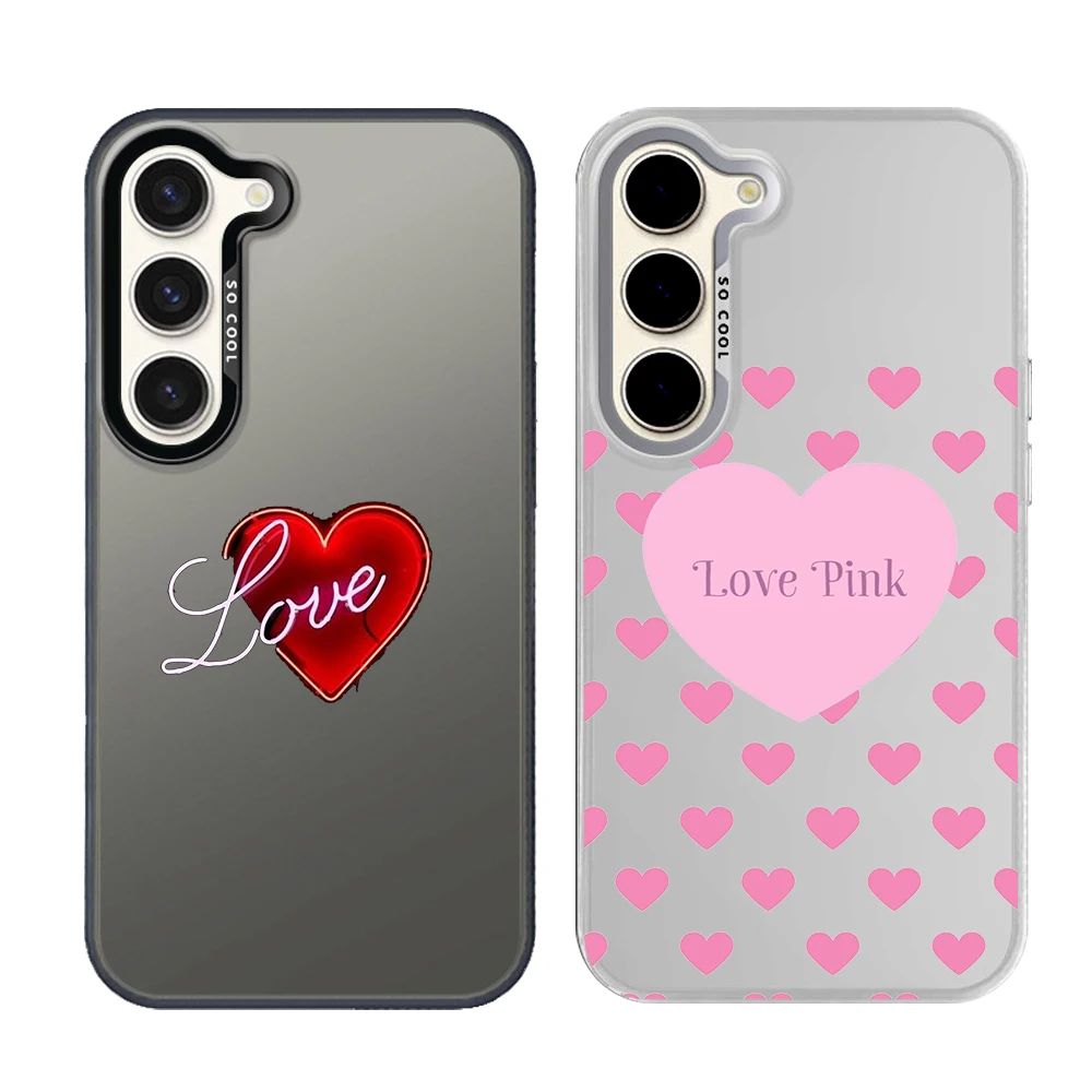 I Love you Heart Phone Case For Samsung Galaxy S26 S25 S24 Plus S23 FE S22 S21 S20 Ultra 5G S10 Anti Fall Matte Cover