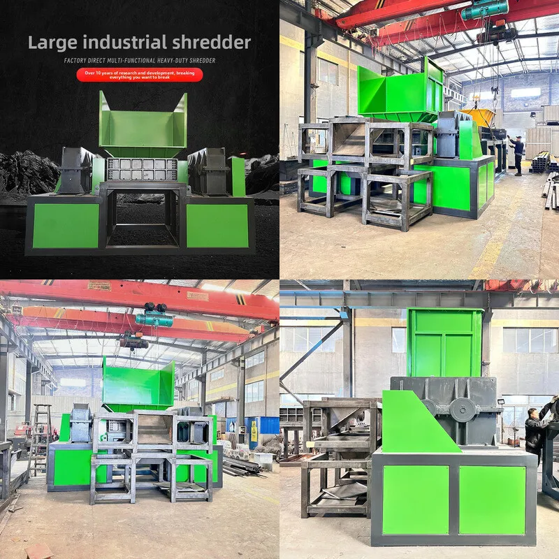 ماكينة تقطيع صناعية موديل 1200 للإطارات البلاستيكية والمطاط والأكياس الكبيرة المنسوجة والخردة المعدنية ومعالجة تقطيع الخشب