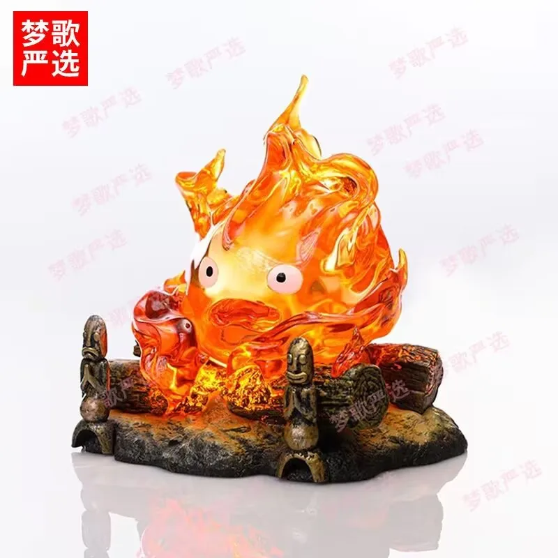 

12CM Howl's Moving Castle Anime Calcifer Illuminated Periphery Collectible Model Ornaments Action Figure Birthday Gift Toys Game