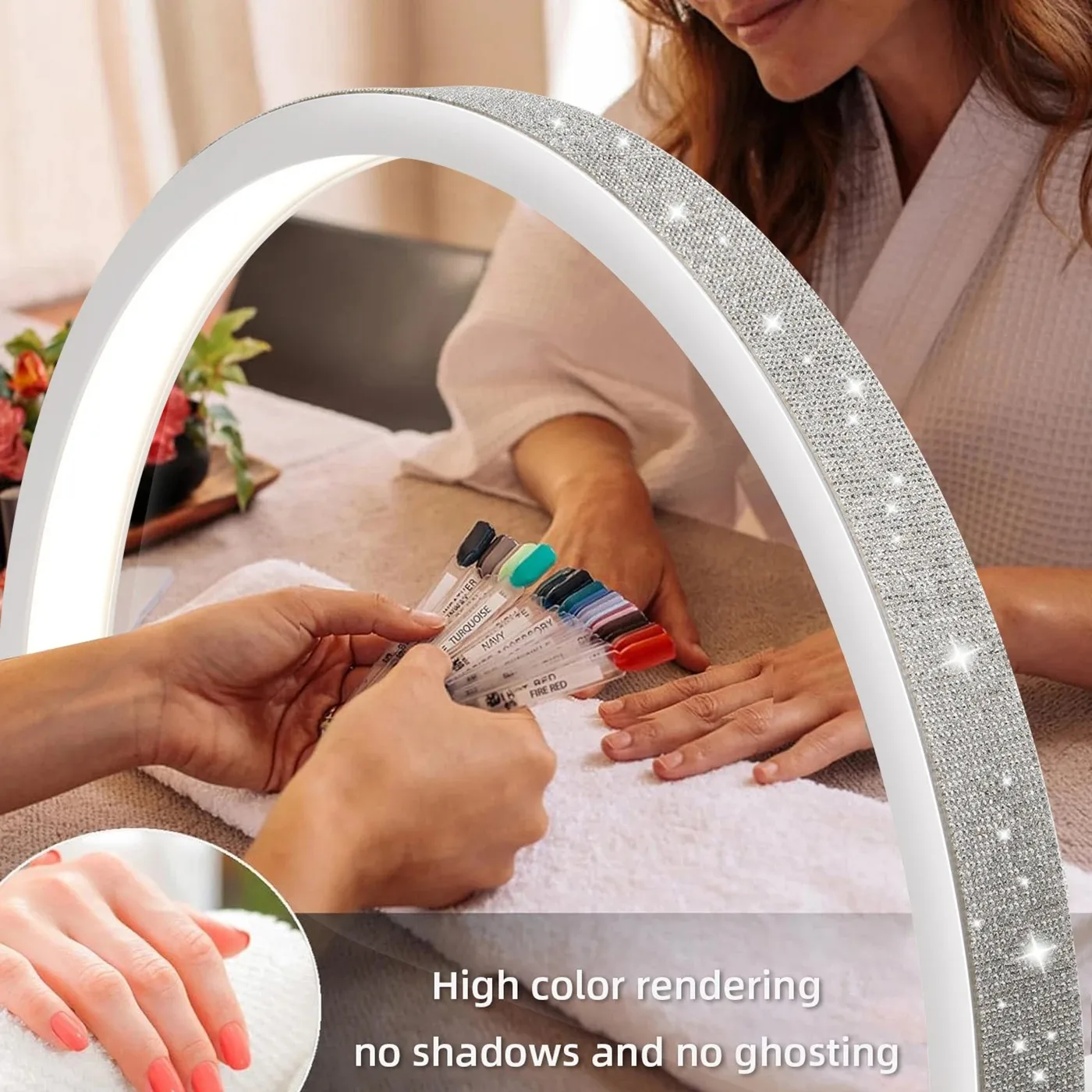 Lámpara LED de escritorio, luz de relleno profesional en forma de U para manicura, luz de uñas con diamantes, lámpara de manicura, herramientas de salón de manicura