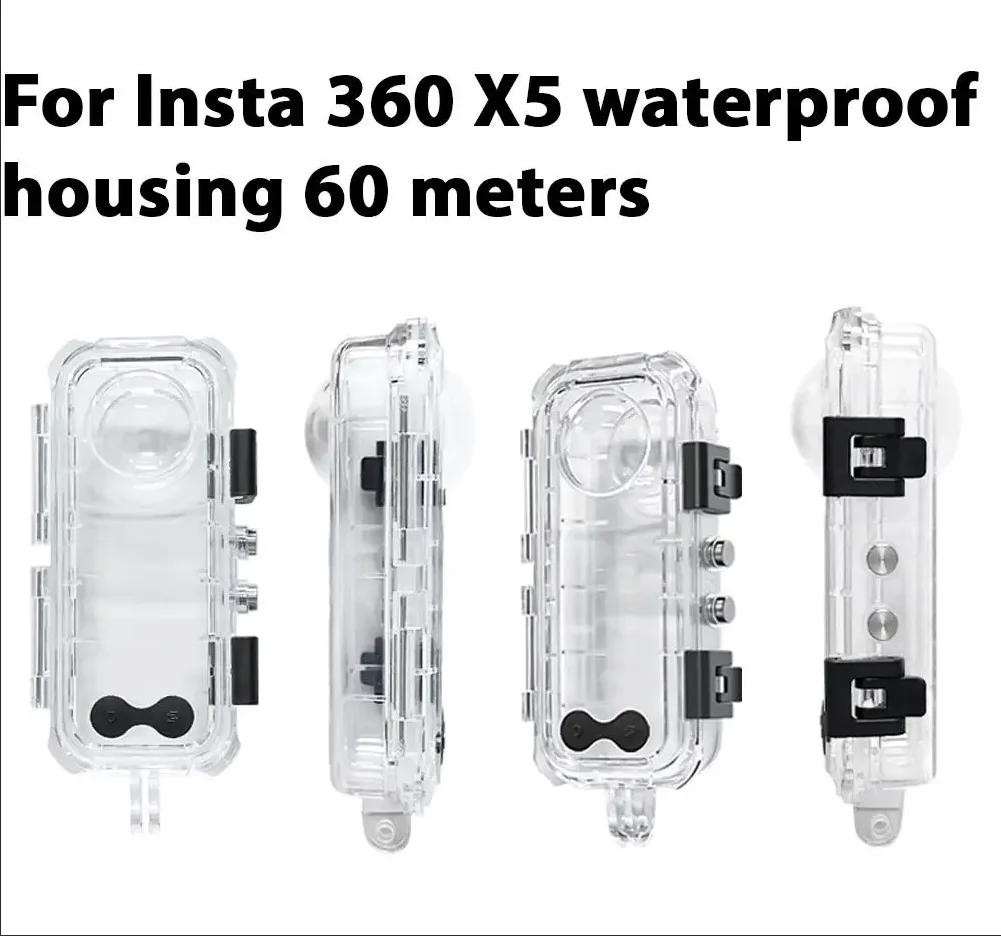 

For Insta360 X5 360 Degree Invisible Dive Case Housing 60M Underwater Waterproof Protective Shell Panoramic Camera accessories