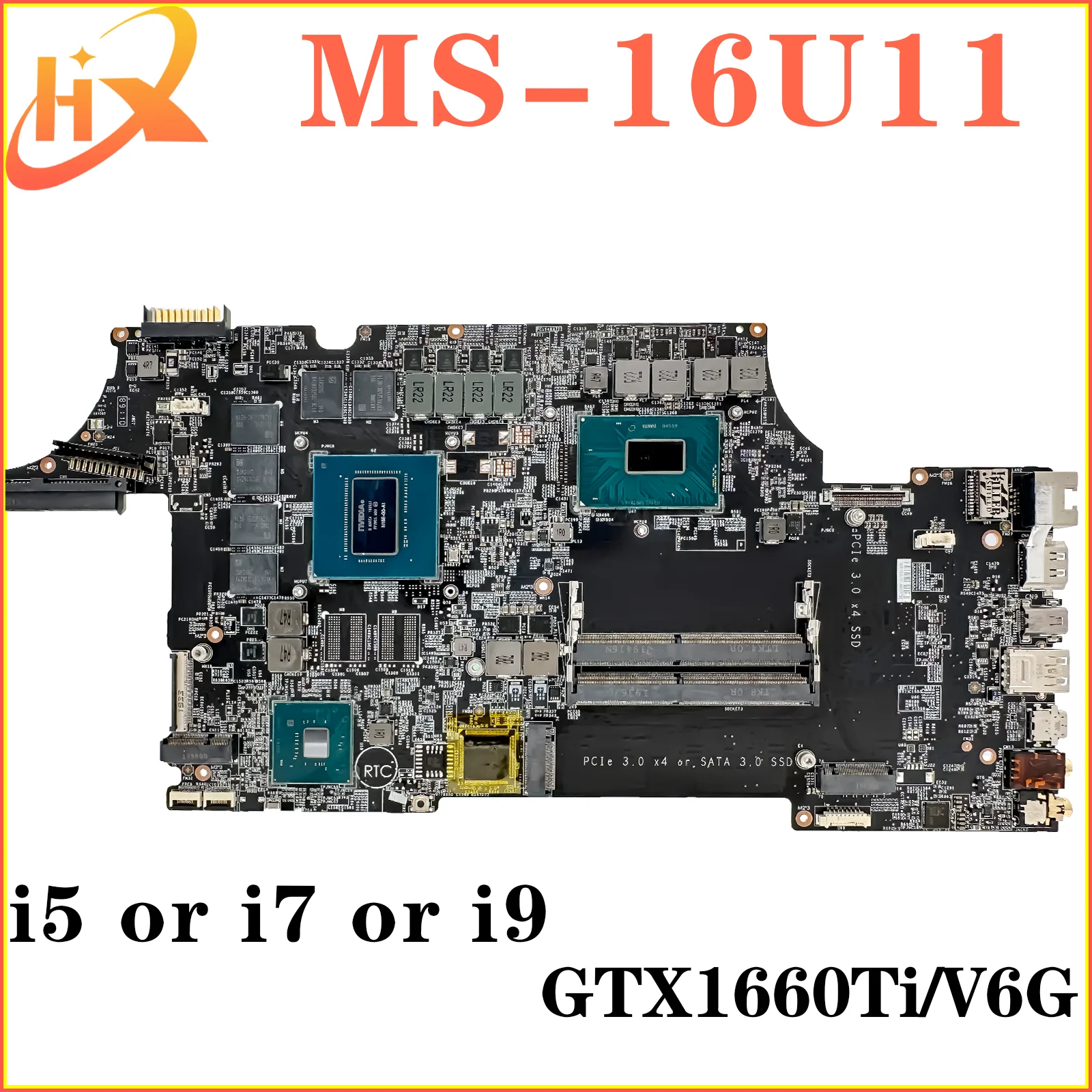 Mainboard For MSI MS-16U11 MS-16U1 GE65 Laptop Motherboard i5 i7 i9 9th Gen RTX2070/V8G GTX1660Ti/V6G