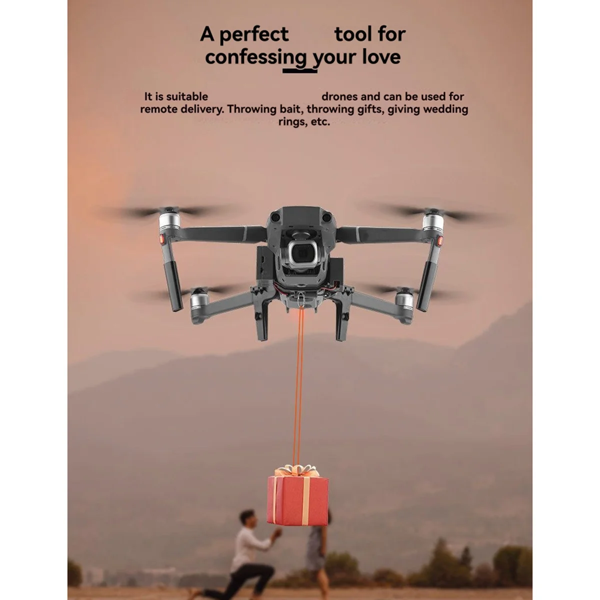 

2025 + Quick Release Airdrop for 2 Pro/Zoom Delivery System for Wedding Rings and Gifts Transport Accessory for Drone