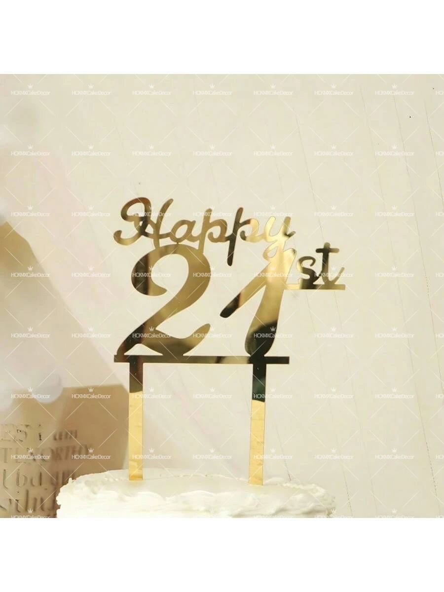3er-/6er-Set Happy 18., 21., 30., 40., 50., 60., 70., 80. Geburtstag Tortenaufsatz Nummer Alter Kuchendekoration für Geburtstagsfeier – Detail 3