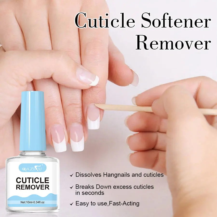 QAZIXU 10ml Nail Care Cuticle Remover Nail Polish for Dead Skin Gel Manicure Treatment Tool or Pedicure Nails Care