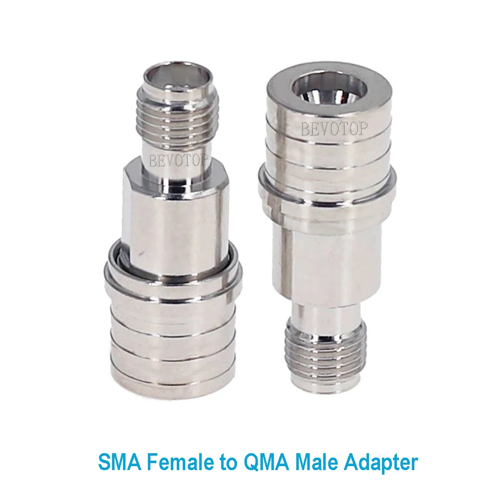 10PCS/lot SMA Female Plug to QMA Male Straight Connector for WiFi Antenna Radio Antenna SMA to QMA RF Coaxial Adapter Wholesale