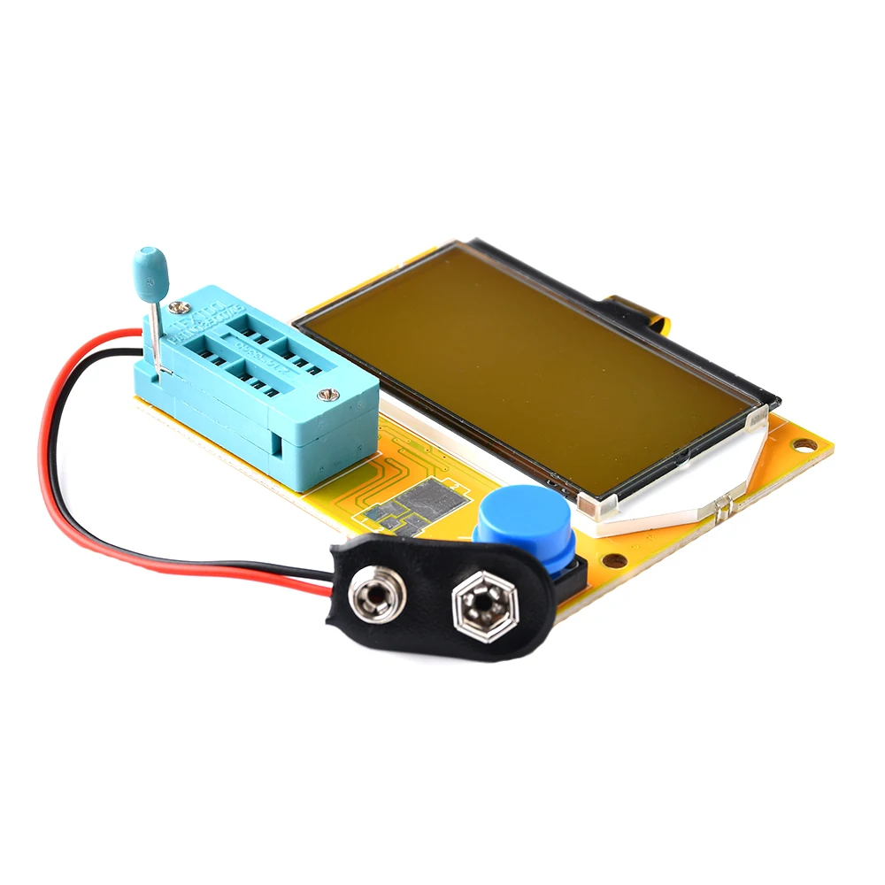 LCR-T4 M328-Battery LCD Digital Transistor Tester Meter Diode Triode Capacitance ESR Meter For MOSFET/JFET/PNP/NPN L/C/R1+Case