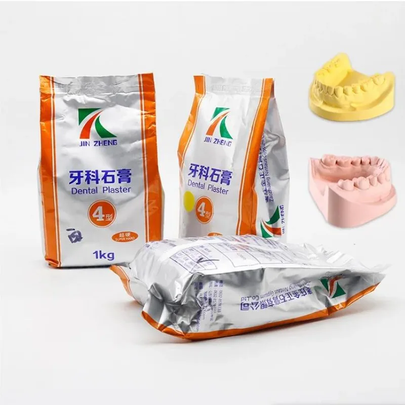 1kg Dental gypsum powder anhydrite dental white gold 4 type tooth model all porcelain mold powder