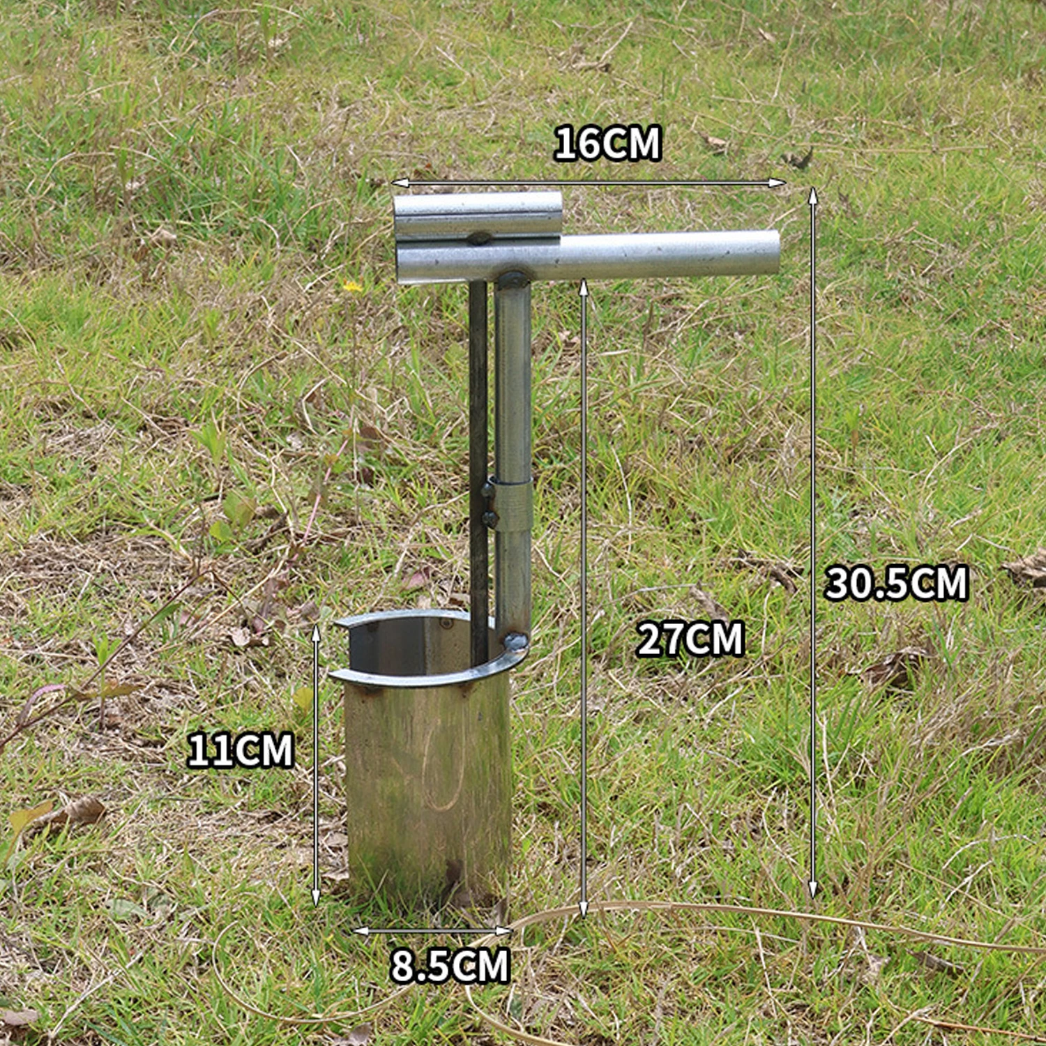 Steel Handheld Garden Barrel Transplanter Multi-functional Seeding Bulb Planter Agricultural Gardening Tool Soil Sampler