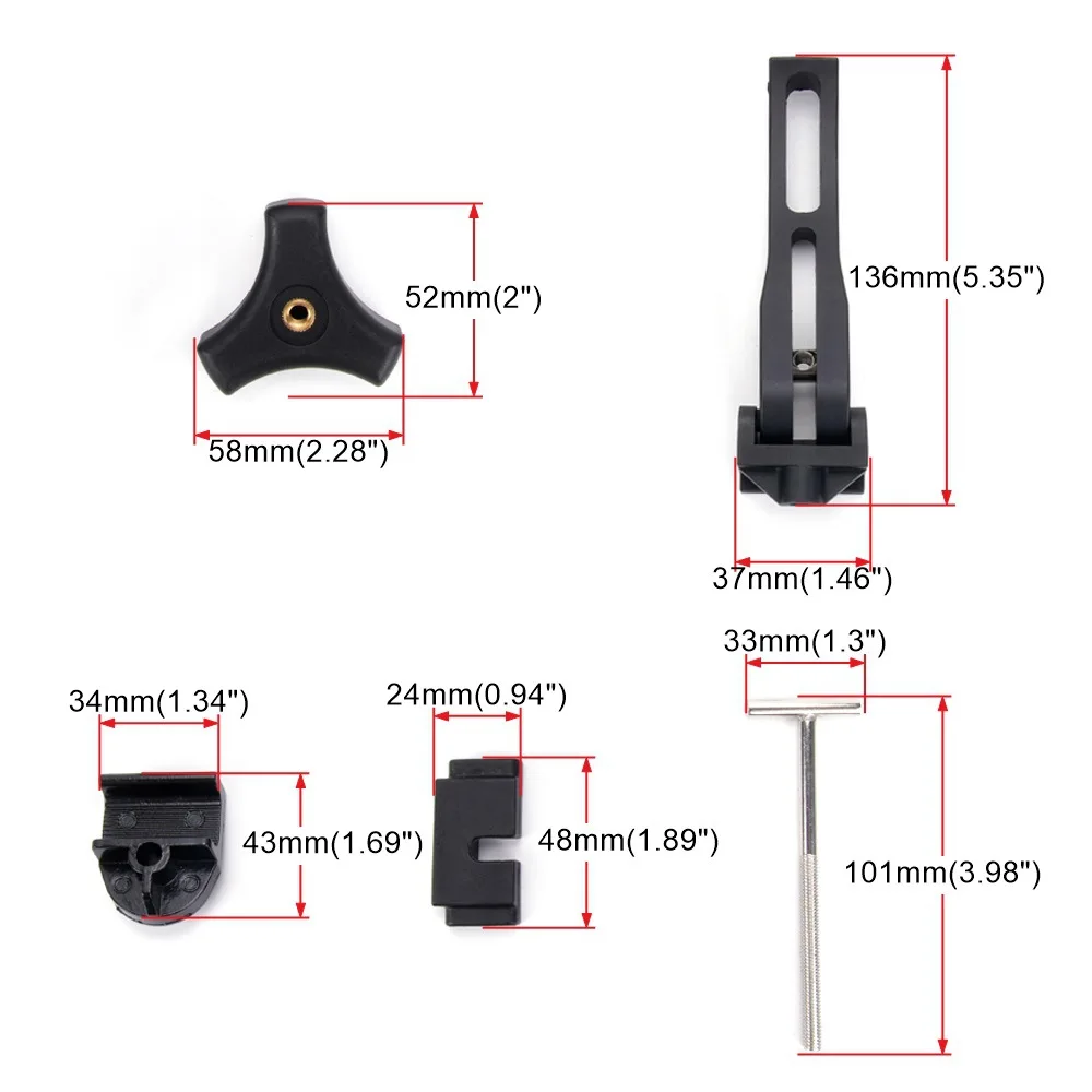 Truck Pickup Bed Cover Clamp T-Bolt Fastener Buckle Fixing Hardware for Tri-Fold Truck Tonneau Cover Mounting Accessories