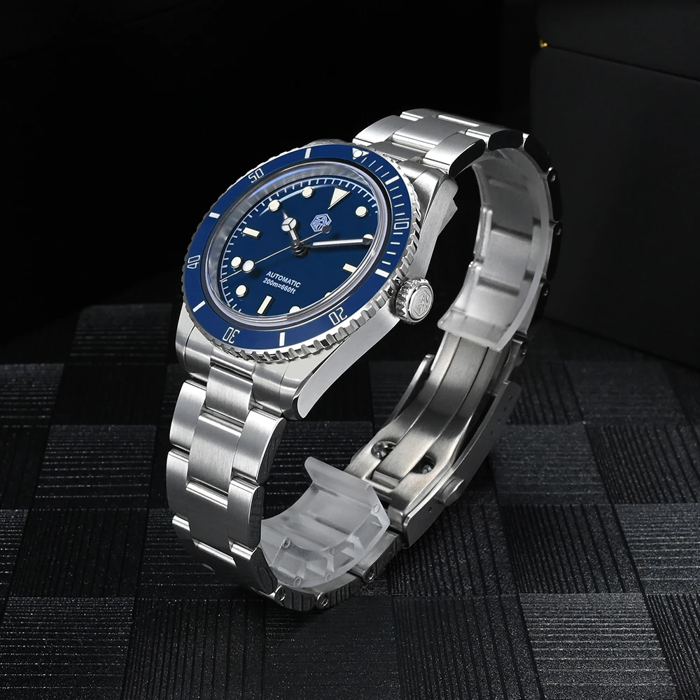 San Martin 38mm Upgrade Classic 6200 Diving Watch Automatic Mechanical Men Luxury Wristwatch Sapphire Waterproof 200m  SN0004
