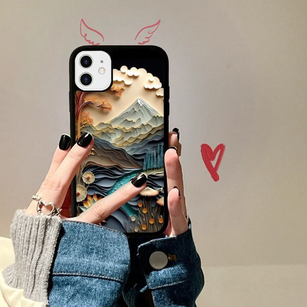 

Japan Mount Fuji Design Picture Phone Case Silicone PC+TPU For Samsung S10 20 30 22 23 24 Plus Lite Ultra Cover