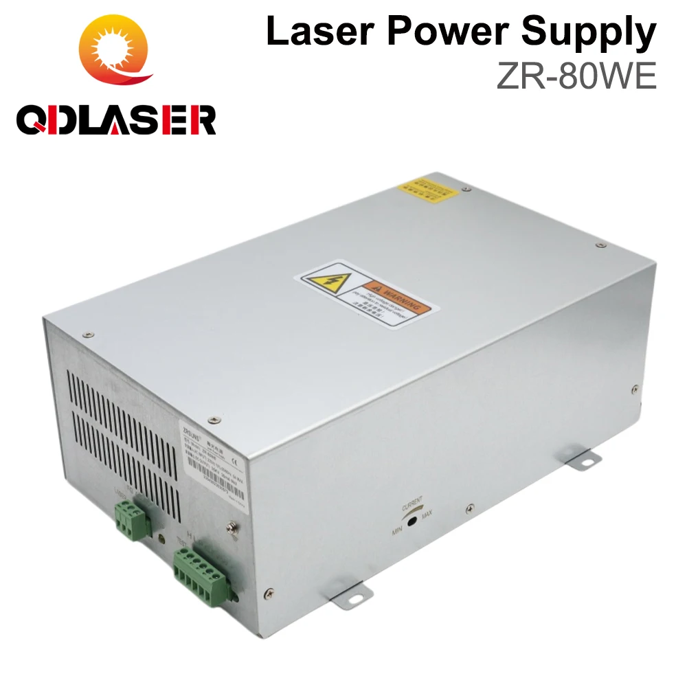 QDLASER ZR-80WE 80W CO2 Laser Power Supply Unit  High Efficiency Laser Engraver Cutter Power Supply for CO2 Laser Tube Machines