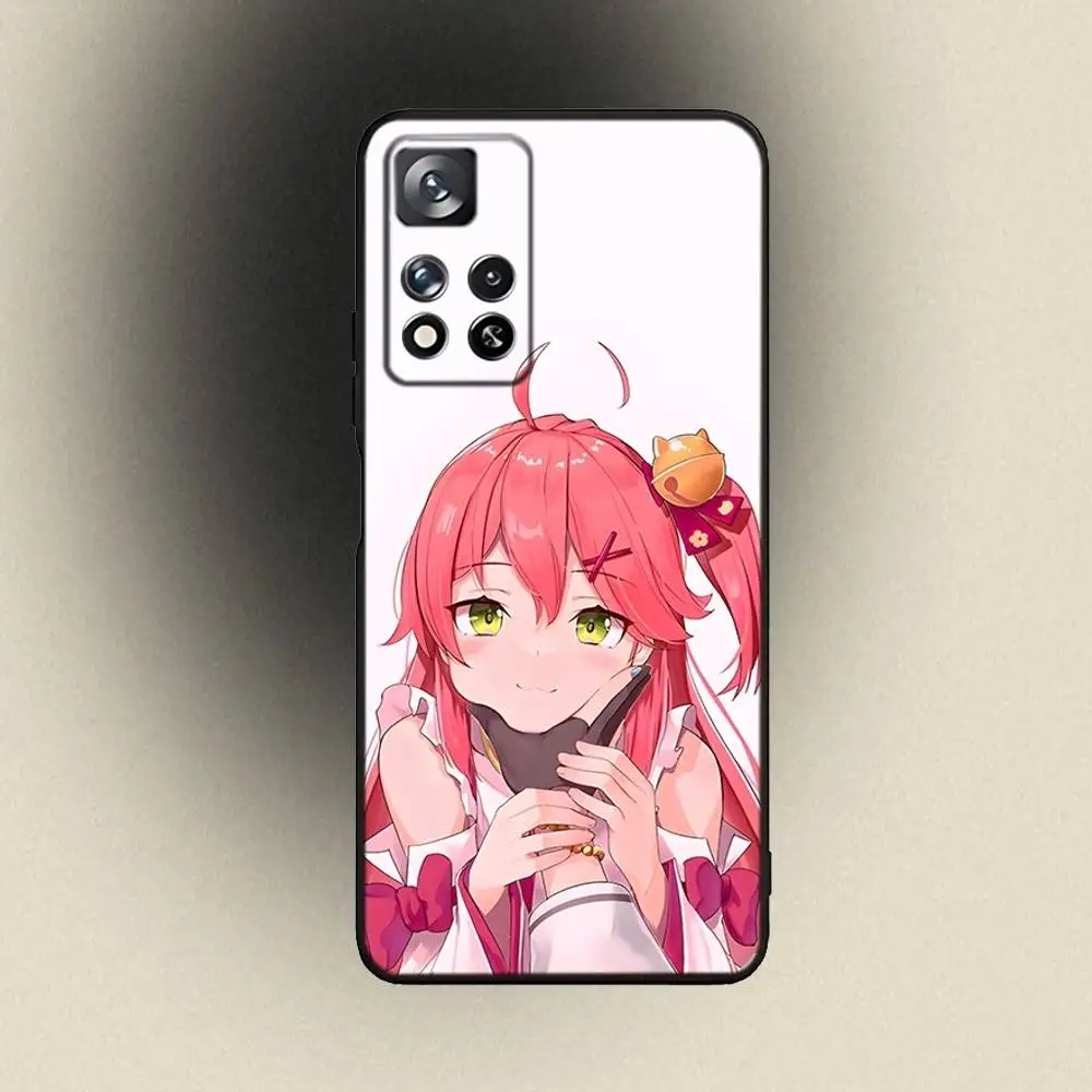 حافظة هاتف ساكورا ميكو هولوليف لهاتف سامسونج جالاكسي A 91,80,73,72,53,52,51,22,5G,Plus,J,Note غطاء أسود ناعم #3