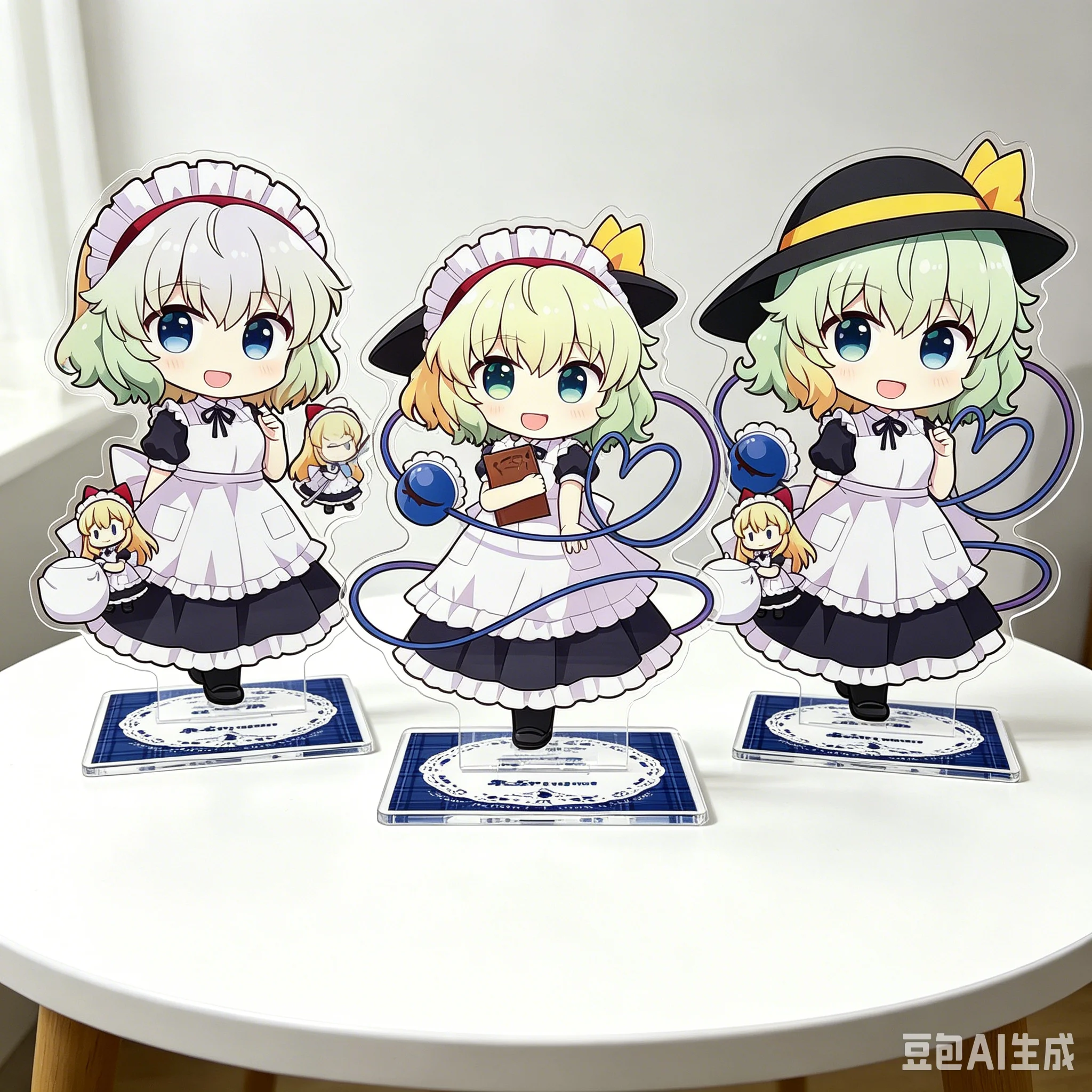 10cm HOT SELL Anime Acrylic Stand Model Touhou Project Bookshelf Decoration Lovely Products As A Gift For Fans Classic Keychain