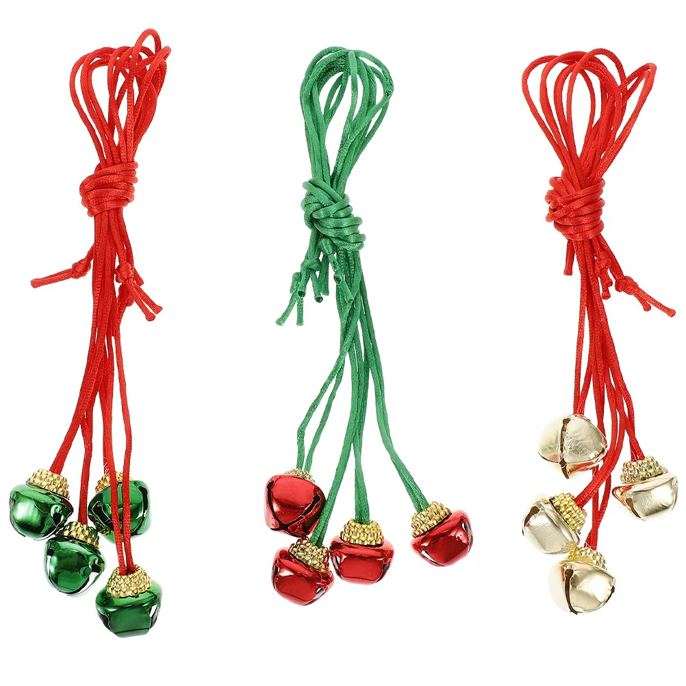 36 stuks kerstbel kettingen mooie kersthanger vakantiefeest hangende decoraties boomornamenten kinderbelketting