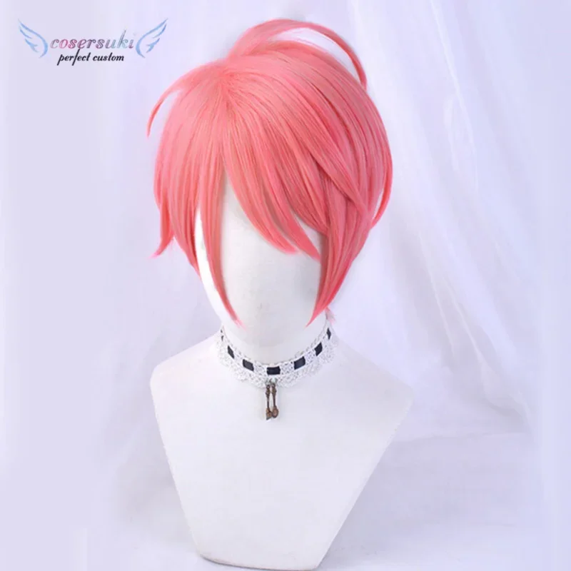 Paradox Live BAE Maruyama Reo Pink Red Short Headwear for Cosplay Halloween Carnival Cosplay