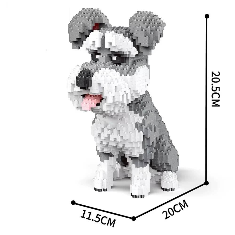 WIST GEBOUWD Teckel Hond Model Micro Mini Bouwstenen Set Educatief Recreatie Speelgoed Huisdier Minnaar Gift Decoratie Bakstenen