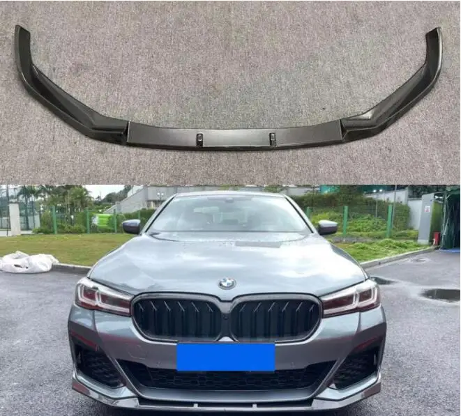 FD Style For BMW G30 G38 525 530 5 Series M Sport 2021 2022 2023 Real Forged Carbon Fiber Car Front Bumper Splitters Lip Spoiler