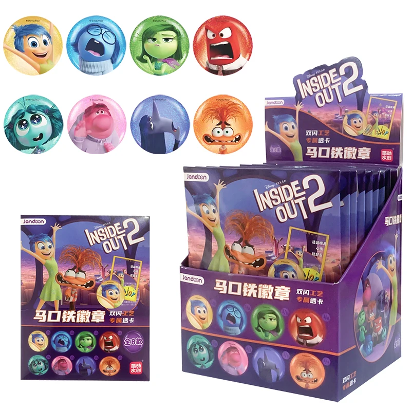 

8 шт./компл. Inside Out 2 фигурки аниме Riley эмоциональный персонаж с принтом двойная вспышка жесть значок детская коллекция игрушка в подарок