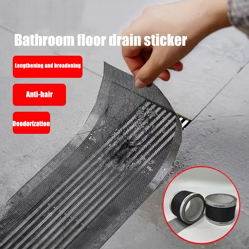 Hair filter shower drain grid insect prevention autohesion shower for bathroom items trap accessories sink bathtub fixture home