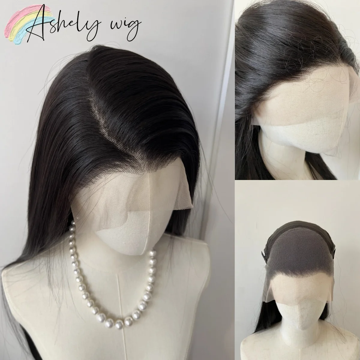 13*6 Black Lace Front Wig 26inch Long Straight Wigs  for Women Big Lace Frontal Natural Looking Lolita Synthetic Lace Wigs Daily
