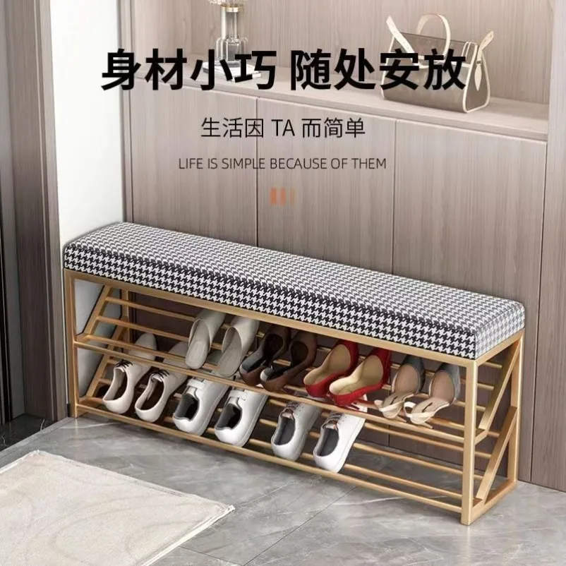 The entrance is very narrow, the shoe changing stool,  entrance,simple long entry,  Nordic shoe cabinet, furniture