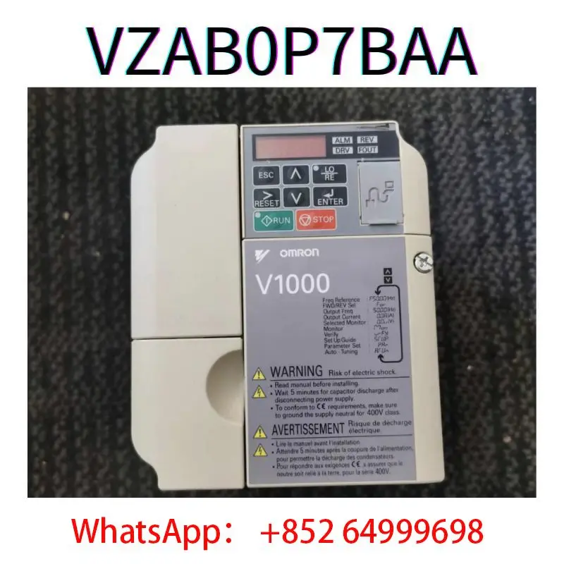 

second-handFrequency converter V1000 series VZAB0P7BAA 1.1KW 220V tested ok