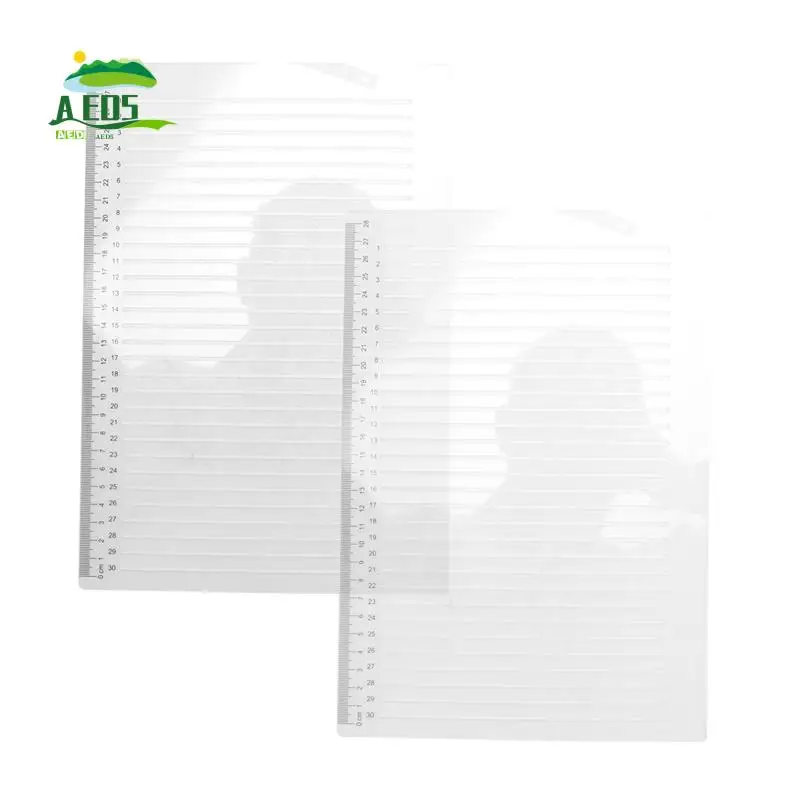 

AED5-2 Pcs Plastic Straight Line Stencil Template For Journaling