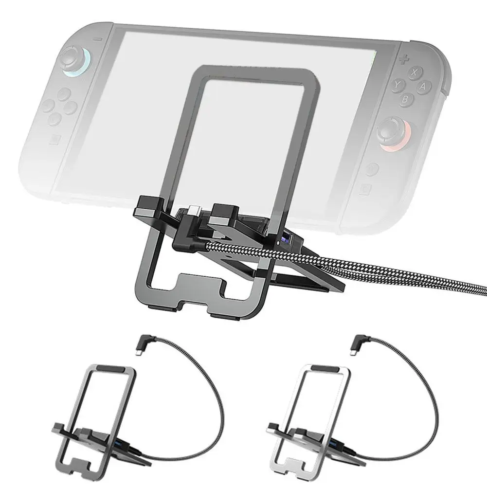 

Док-станция для игровой консоли для Switch 2, ROGAllyX, ультратонкая складная многопортовая док-станция USB для SteamDeck, уличная металлическая подставка Y1Z2