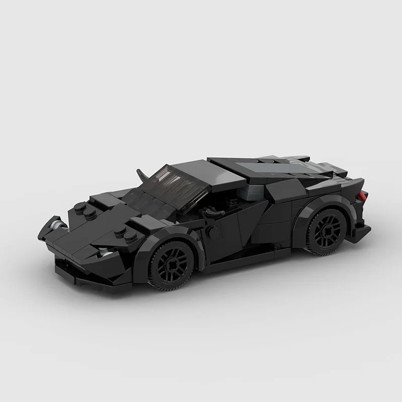 MOC Speed Champions Black Super Sports Cars Building Blocks Bricks Set Kids Toys Gifts for Boys and Girls 164pcs