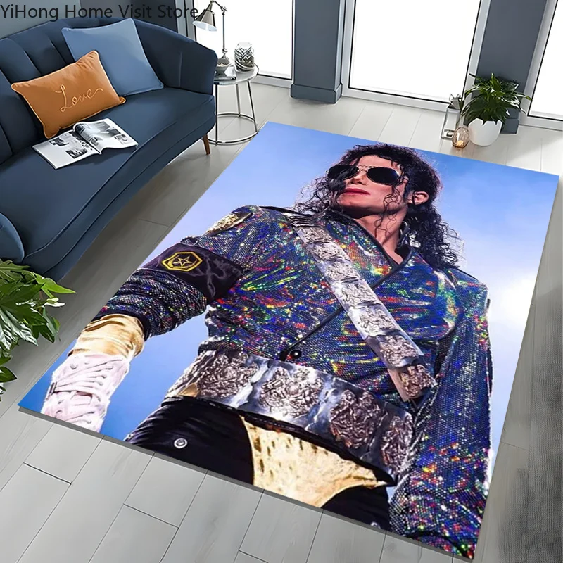 Fashion MJ Michael Jackson King of Pop Carpet Rug for Home Living Room Bedroom Sofa Doormat Decor,Large Kids Non-slip Floor Mat - view 3