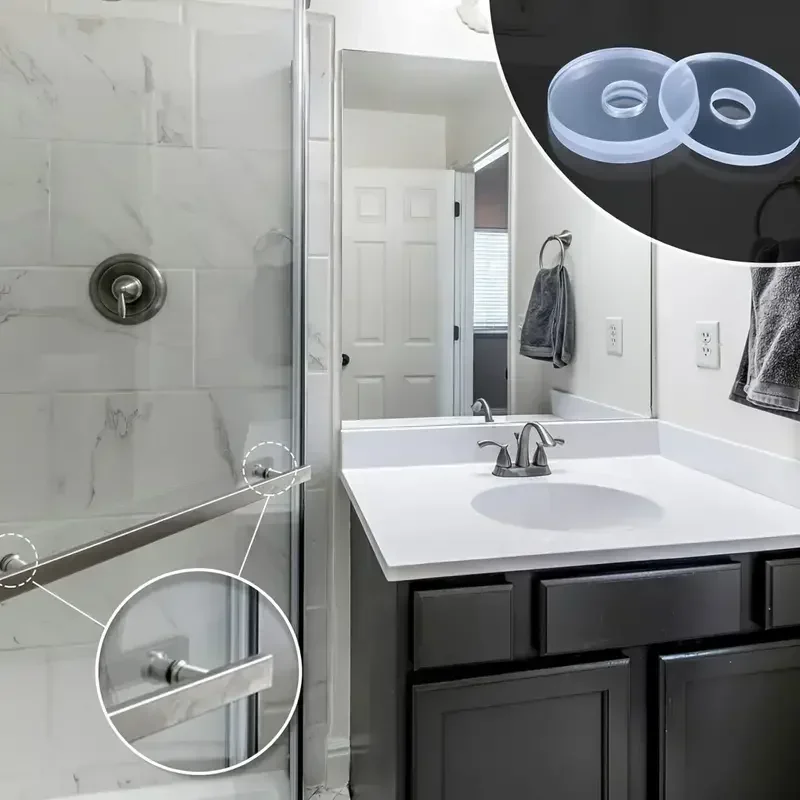 50 peças de juntas planas transparentes de PVC, amortecedores, juntas planas de borracha circulares de vedação à prova d'água e à prova de vazamentos