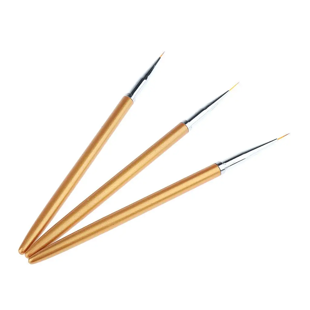 3 stks Nagels Art Liner Ontwerp Decoratie Pen Borstel Kit Schilderen