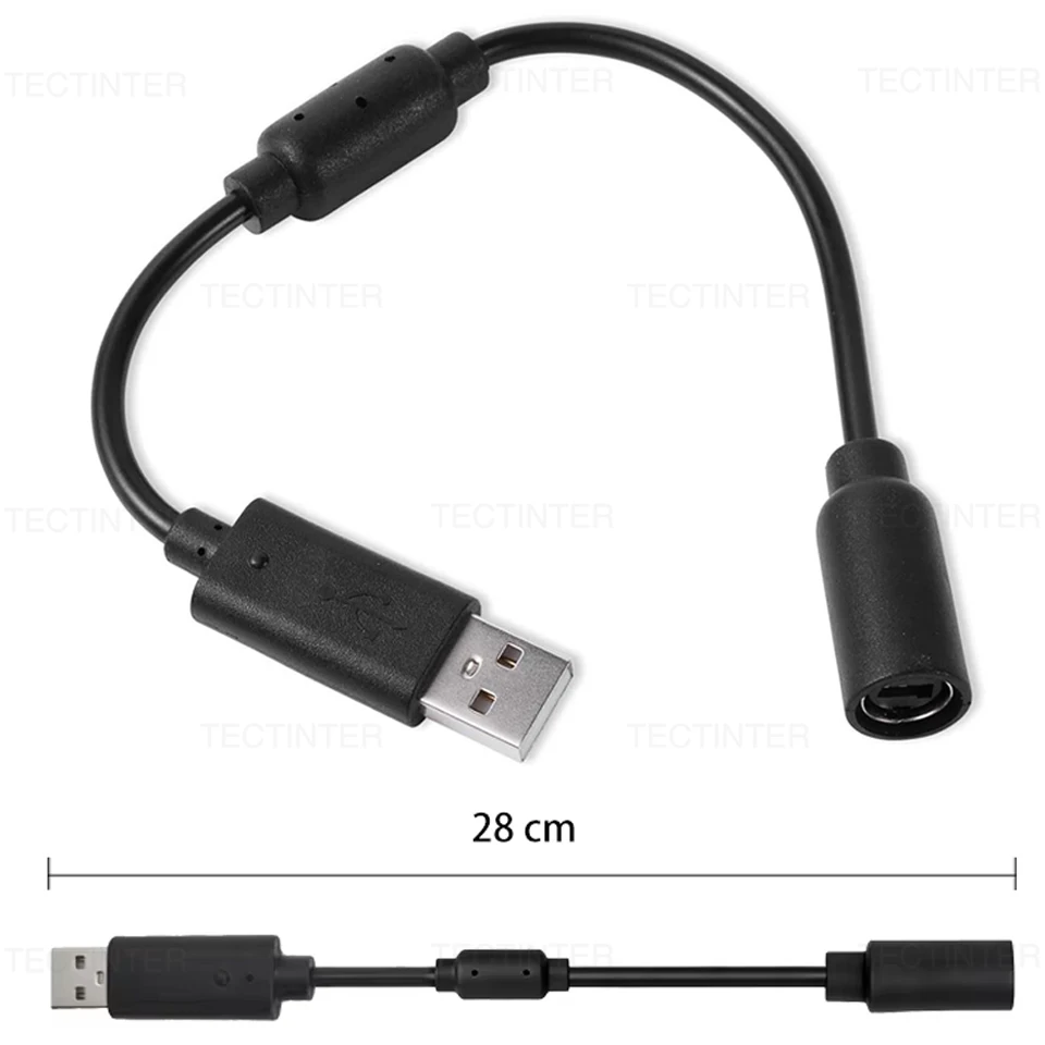 Xbox 360 컨트롤러용 USB 분리형 케이블 어댑터 유선 게임 케이블 코드 연장 스플리터 라인 교체 게임 액세서리