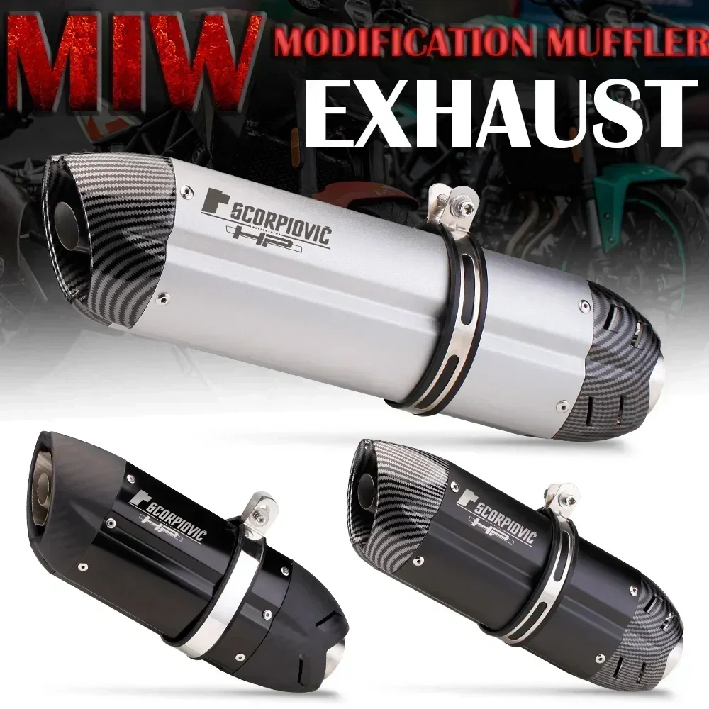 TX/For Kawasaki Er6n Sv650 Crf230 Z800 R1 Cb650f Cb1000r Cbr250r General Purpose 51mm Motorcycle Escape Moto Mivv Exhaust Device