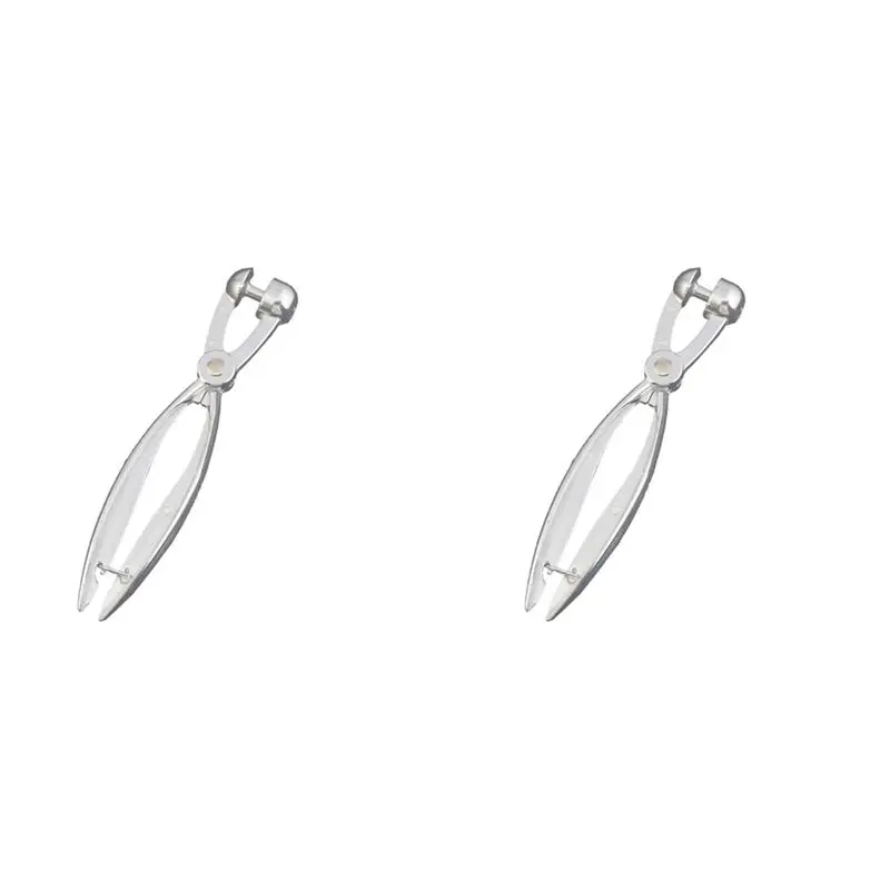 ABMS-2X Silver Aluminum Cherry Pitter Red Dates Olives Pit Easy Removal Core Squeeze Clamp Seeder 18 X 3.5Cm(Silver)