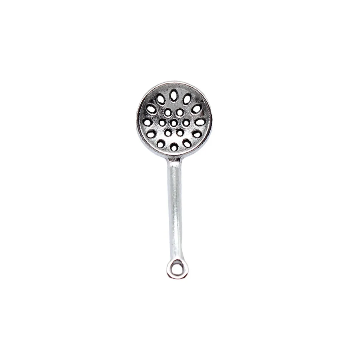 WYSIWYG 20pcs 12x31mm Antique Silver Color Colander Charms Pendant For DIY Jewelry Making Handmade Jewelry Craft Findings