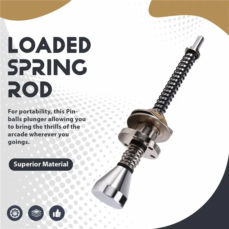 Apr.Pinballs Máquina de varilla de resorte cargada Pinballs Pistón Shooters Conjunto Piezas de arcade
