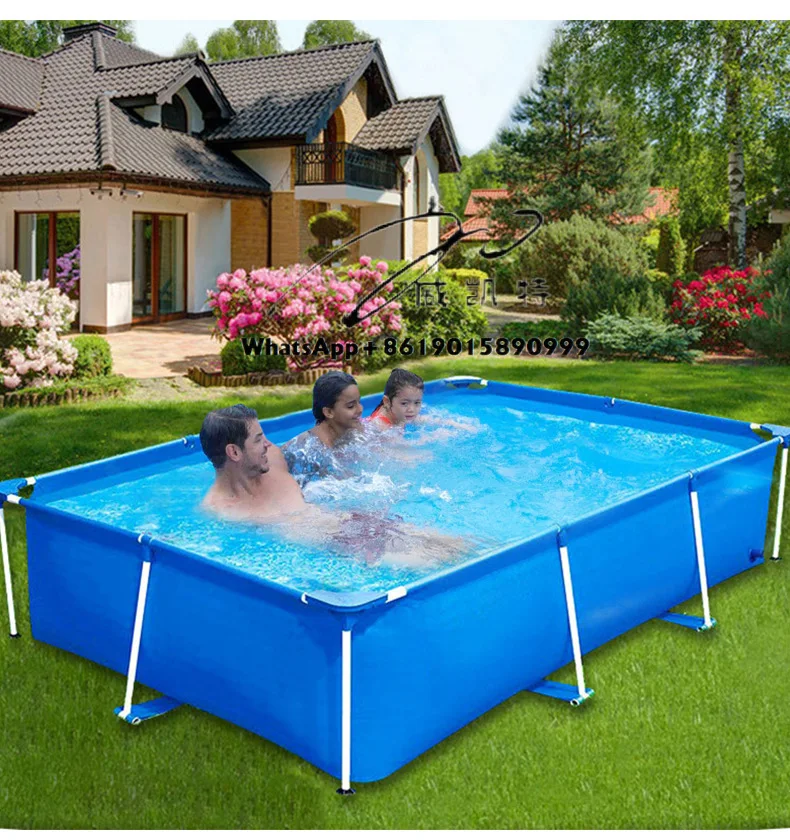 

Super-Large Stand-Up Swimming Pool for Adults and Family Thickened Raised Outdoor Foldable Play Pool for Children