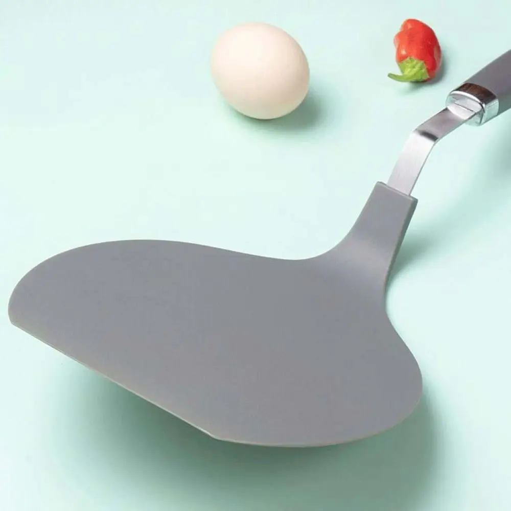 Heat Resistant Pizza Turner Anti-scalding Handle Large Size Pancake Spatula Semicircular Head Hangable Cake Lift Plate Pastry