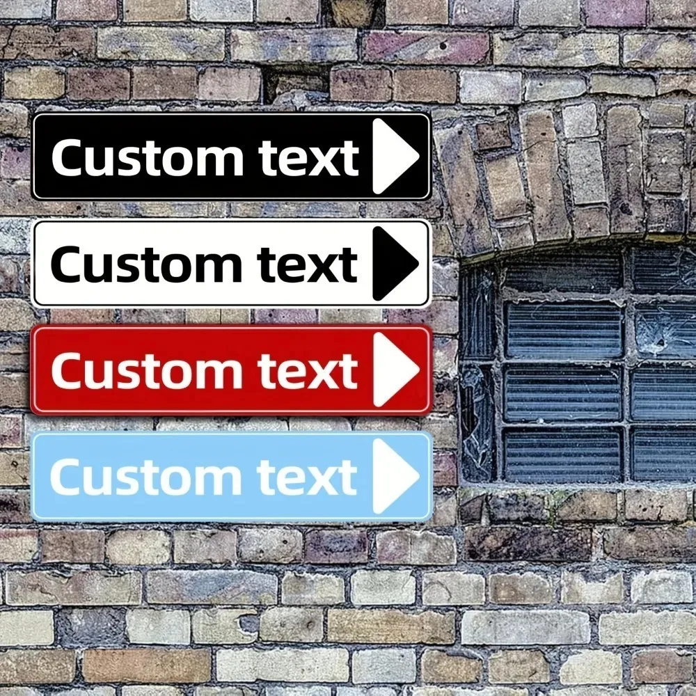 4X16In UV Printed Custom Direction Aluminum Plaque 2D Flat Right Text Indoor Mall Hanging Wall Art