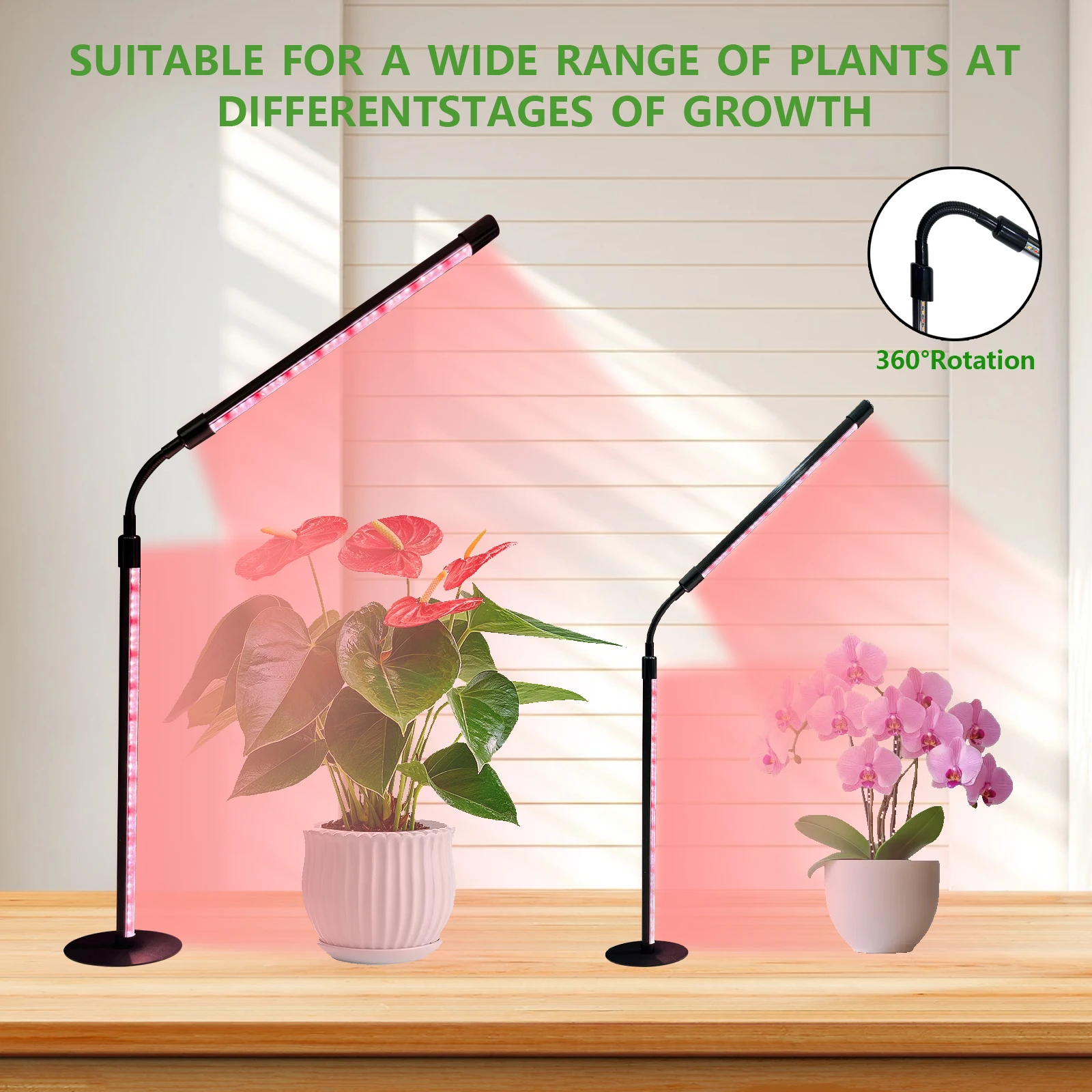 

USB plant growth lamp LED full-spectrum plant lamp 5V solar plant sowing greenhouse hydroponics 48LED growth lamp Fleshy Flower